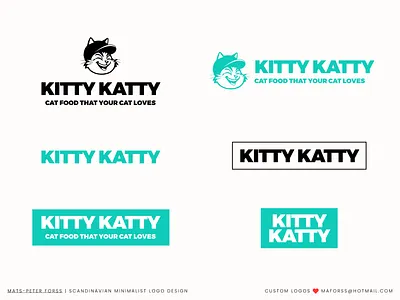 Kitty Katty - Logo Design for Cat Food Company | Clean & Modern brand branding cat design food logo logo design minimal typography