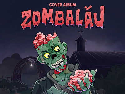 Zombalau Cover Music Album character cover cover album custom design custom illustration darkart helloween illustration music album zombie