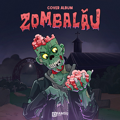 Zombalau Cover Music Album character cover cover album custom design custom illustration darkart helloween illustration music album zombie