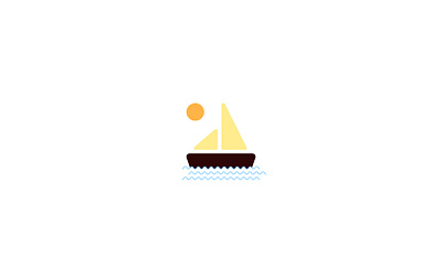 Minimal Boat boat boat scene branding design designs fishing graphic design illustraion illustration art illustrator logo moon morning ocean scenery sea ship sun sunrise sunset