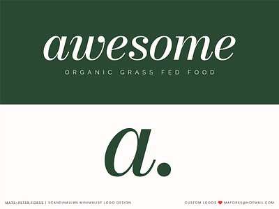 Awesome Grass Fed Food Business Logo Design | Modern Typography brand branding logo logo design minimal minimalistic serif simple typograhy