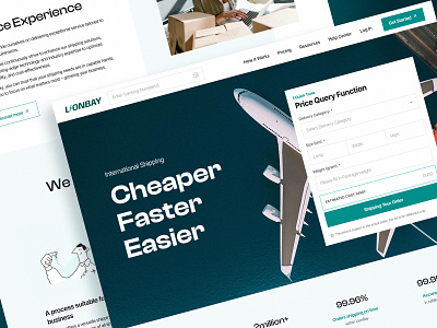 LionBay___Logistics provider landing page clean design figma landing page logistics ui ux web design