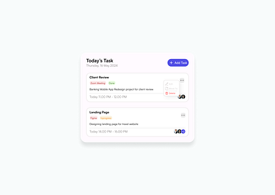 Task List clean ui drop down figma mobile app task list to ui uiux