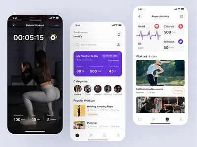 Gym App concept app branding design gym icon logo mobile app modern sport ui user interface ux