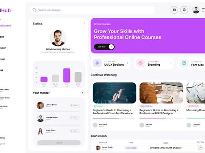 SkillHub Dashboard Design dashboard design icon management modern saas skills ui user experience user interface ux web website