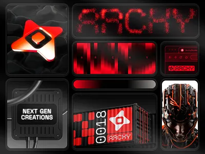 Brand Idenity for Archy 3d bento branding dark web3