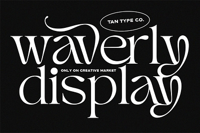TAN - WAVERLY classic font classy font display font display serif display type display typeface elegant font elegant serif elegant type fashion font fashionable font