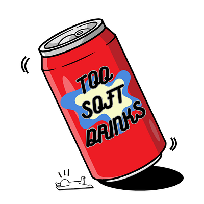 Too Soft Drinks branding graphic design logo
