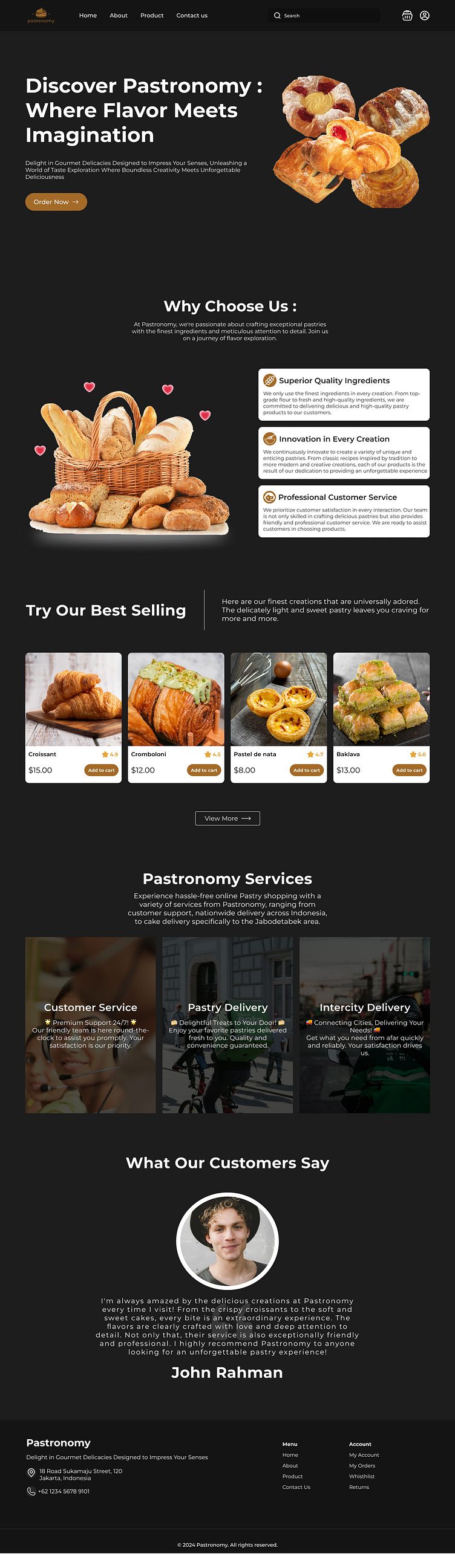 Pastry Shop Landing page by Rahman on Dribbble