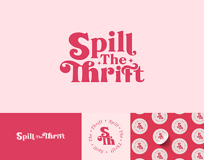 Spill The Thrift Logo branding graphic design logo logo design