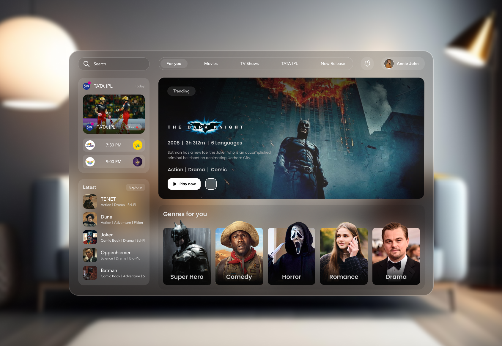 All-Access Streaming: Spatial UI Design for an OTT Platform by ...