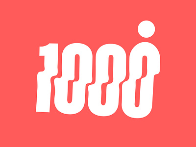 1000, thank you! 1000 1000 followers 1k celebrating cut cut letters distorted effect follow follower glass effect number person red sliced subscriber subscription wavy wobble zeros