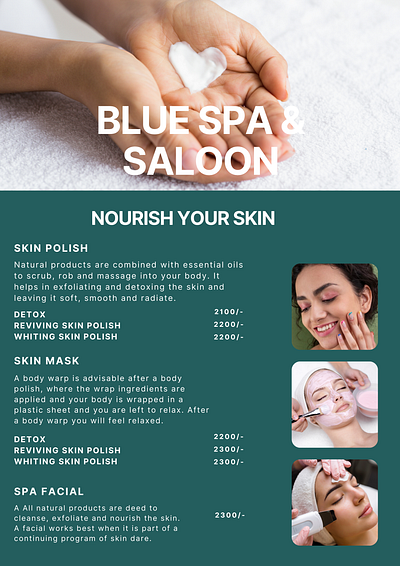 Blue Spa & Saloon 3d animation branding design graphic design illustration logo motion graphics ui vector