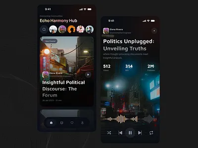 Podcast App Concept branding color design digital dribbbleweeklywarmup illustration logo ui uidesign xd