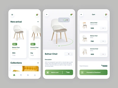 Furniture store App app figma furniture graphic design mobile ui ux