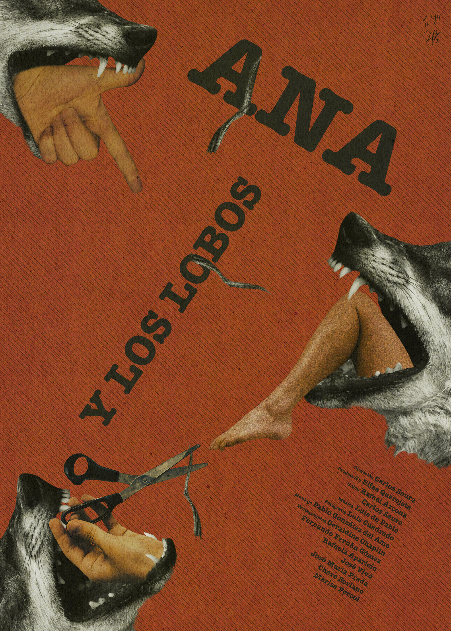 Ana y los lobos / Anna and the Wolves ana y los lobos anna and the wolves cinema collage commercial digital art digital collage digital illustration editorial film poster geraldine chaplin graphic design illustration movie poster polish designer polski plakat poster wolves