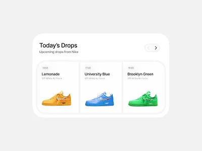 Sneaker Widget (Light) app apple branding colour design design system font gradient illustration ios mobile app sneaker tracker wallpaper widget