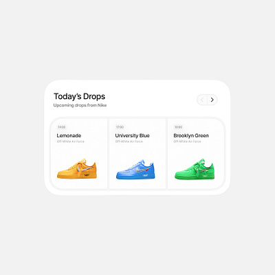 Sneaker Widget (Light) app apple branding colour design design system font gradient illustration ios mobile app sneaker tracker wallpaper widget