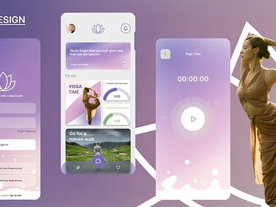 Yoga - Mobile APP Design app design figma design free design mobile mobile app mobile design yoga yoga design yoga mobile app