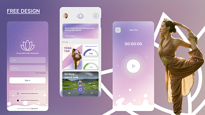 Yoga - Mobile APP Design app design figma design free design mobile mobile app mobile design yoga yoga design yoga mobile app