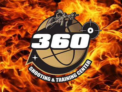 360 Shooting range graphic design logo