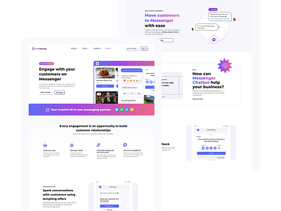 Web Design - Product page (Messenger) for InstaMessage product design ui design ux design website design