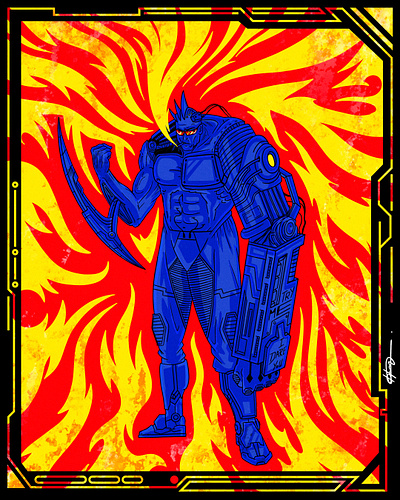 •0-13• Jax Steelhart bionic boss concept art cyberpunk cyborg digital art digital painting dystopia impants mecha mechanic robot weapon