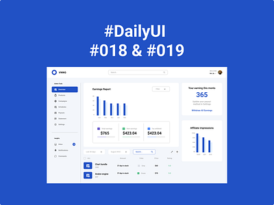 Daily UI #018 Analytics Chart | #019 Leaderboard ui