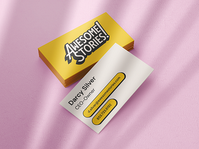 Business Cards branding business card design business cards visual identity yellow branding yellow business cards