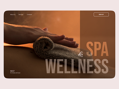 Home page of the site for a SPA salon homepage site spa ui webdesign wellness