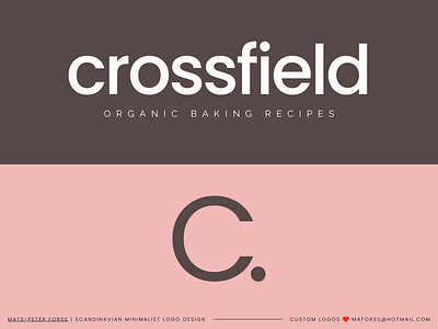 Crossfield Organic Baking Recipes Logo Design and Brand Identity brand brand identity branding creative custom custom logo custom logo design design identity logo minimalistic