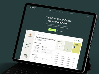 Cortex - SaaS Website Template agency ai builtinwebflow clean crm dashboard landing madeinwebflow madewithwebflow saas software solutions startup tech ui webflow