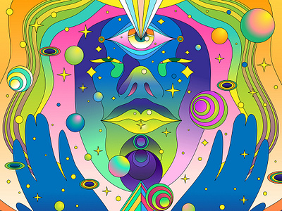 Pinball Wizard - Amadine amadine art direction branding bright color colour cool design drawing face graphic illustration landscape pinball psychedelic retro surreal vector vivid