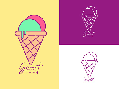 Sweet ice cream. animation branding graphic design logo ui