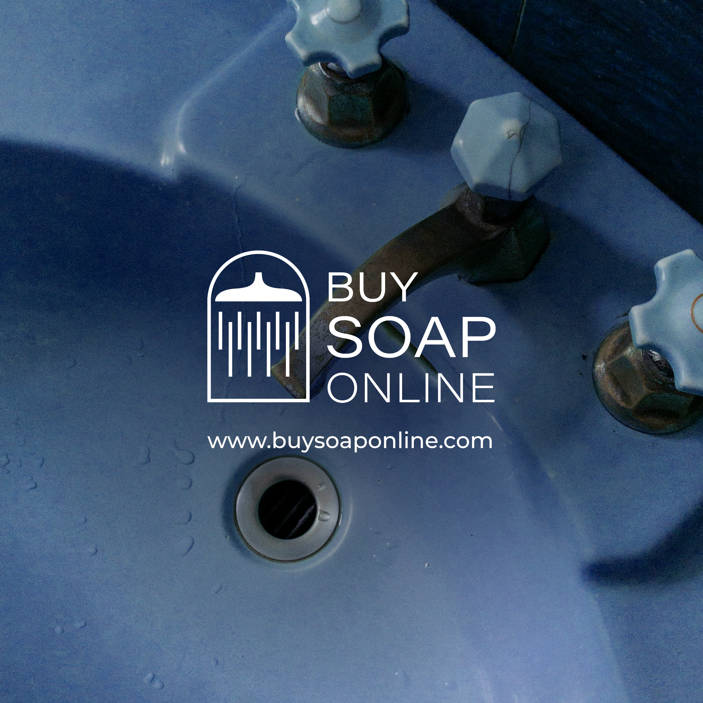 Brand Identity Design - Online Cosmetic Store blue palette branding brand design brand identity brand identity design graphic design logo logo design logotype design online store brand identity shower icon shower logo soap store design stacked logotype