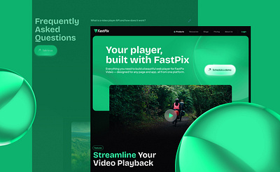 FastPix Video Player animation graphic design ui