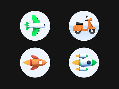 Transportation Icons Animate 2d animation icon illustration motion graphic transportation ui