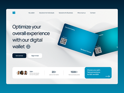 Web app for a background check background blue digital wallet fintech green landing page light theme product design security user expierence verification wallet web app web application design white