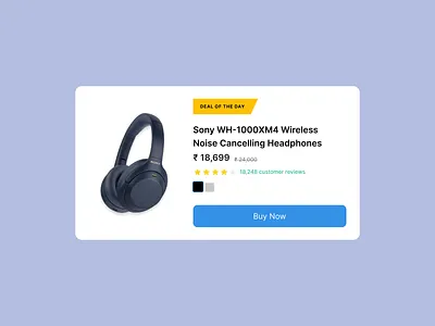 Deal of the Day - UI add to cart amazon buy now card cart deal deal of the day design headphone reviews sale ui ux