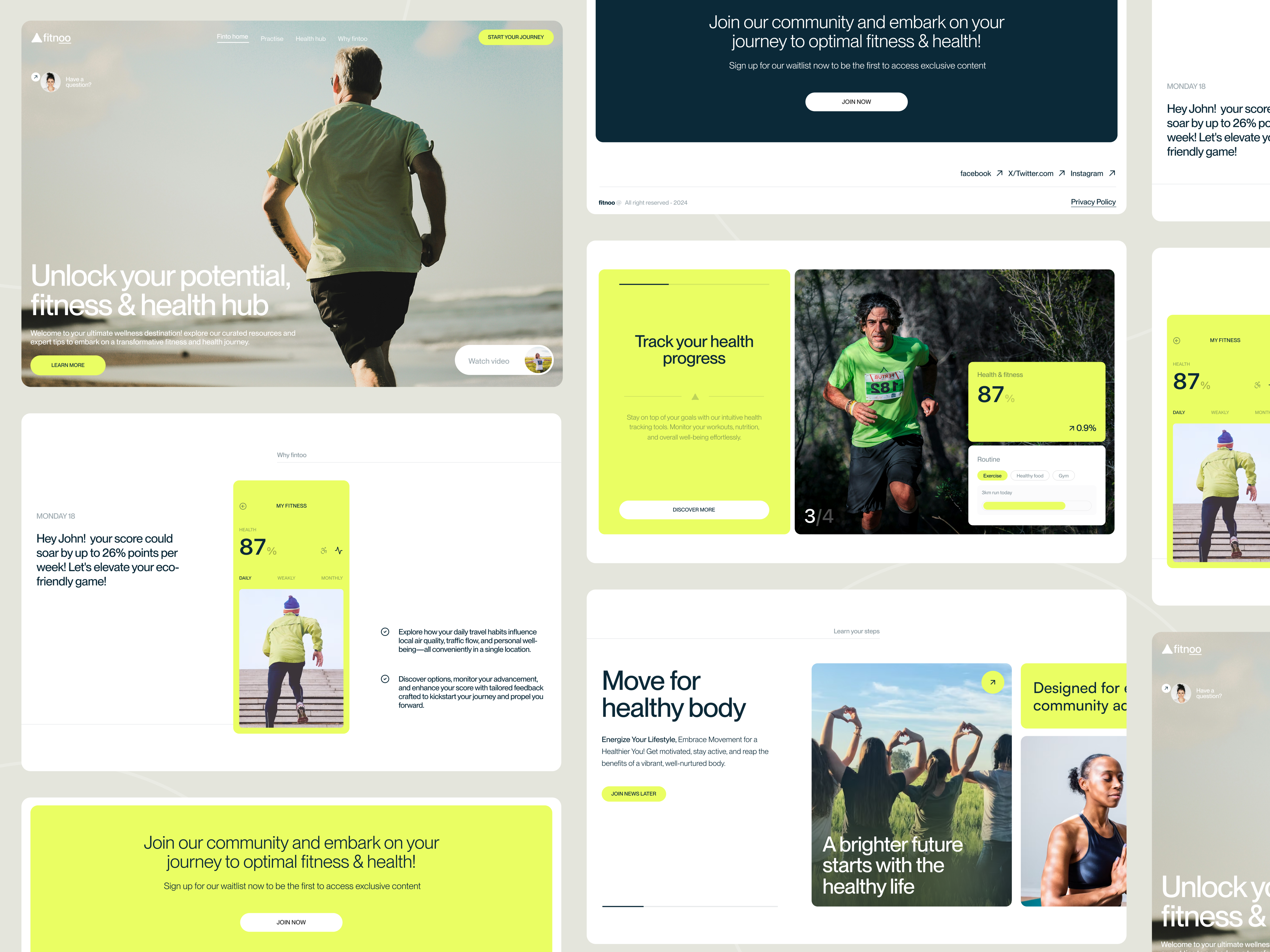 Example of Fitness Website Design
