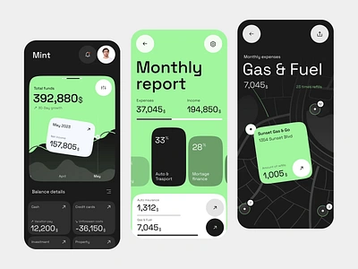 Mint App - Personal Finance SaaS ai ai app app app design automation b2b business crm dashboard design finance fintech mobile mobile app product design saas smart software ui ux