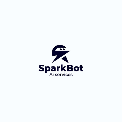 SparkBot ai airobot aiservice app blue bot branding design graphic design illustration logo logorobot ninja robot spark sparkbot typography ui ux vector