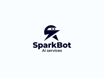 SparkBot ai airobot aiservice app blue bot branding design graphic design illustration logo logorobot ninja robot spark sparkbot typography ui ux vector