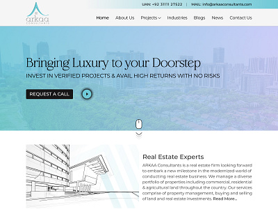 Real Estate Website Landing Page design figmawork landing page real estate ui design uiux website