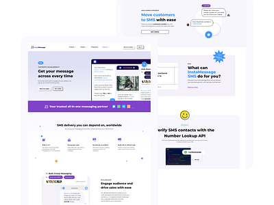 Web Design - Product page (SMS) for InstaMessage product design ui design ux design website design