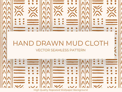 Hand Drawn Mud Cloth Pattern african pattern background graphic design hand drawn mud cloth organic pattern pattern design seamless wallpaper wallpaper design