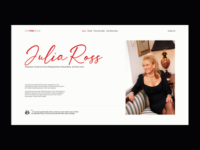 Julia Ross Website business landing minimalism ui ux