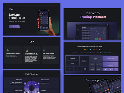 Derivato presentation best slides broker claim crypro presentation darck mode presentation investment main page presentation presentation violet presentation