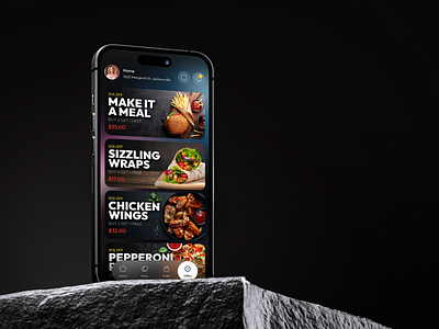 Fast Food App UI app colors design fast food food junk food meal pizza ui uiux ux wings wrap