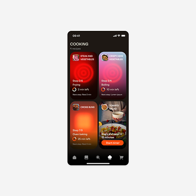 Cooking mode cooking app product design ui ux